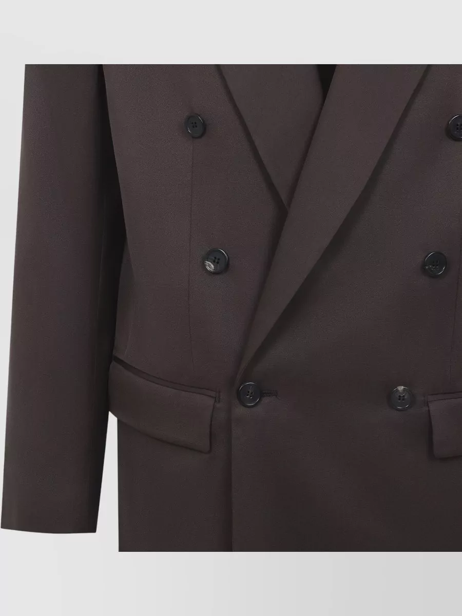 Saint Laurent Silk Satin Double-Breasted Blazer
