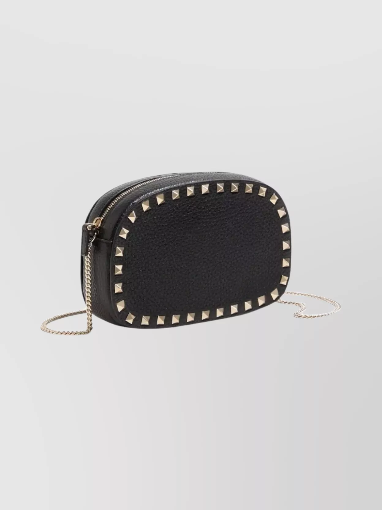 Valentino Garavani Chain Strap Textured Leather Shoulder Bag