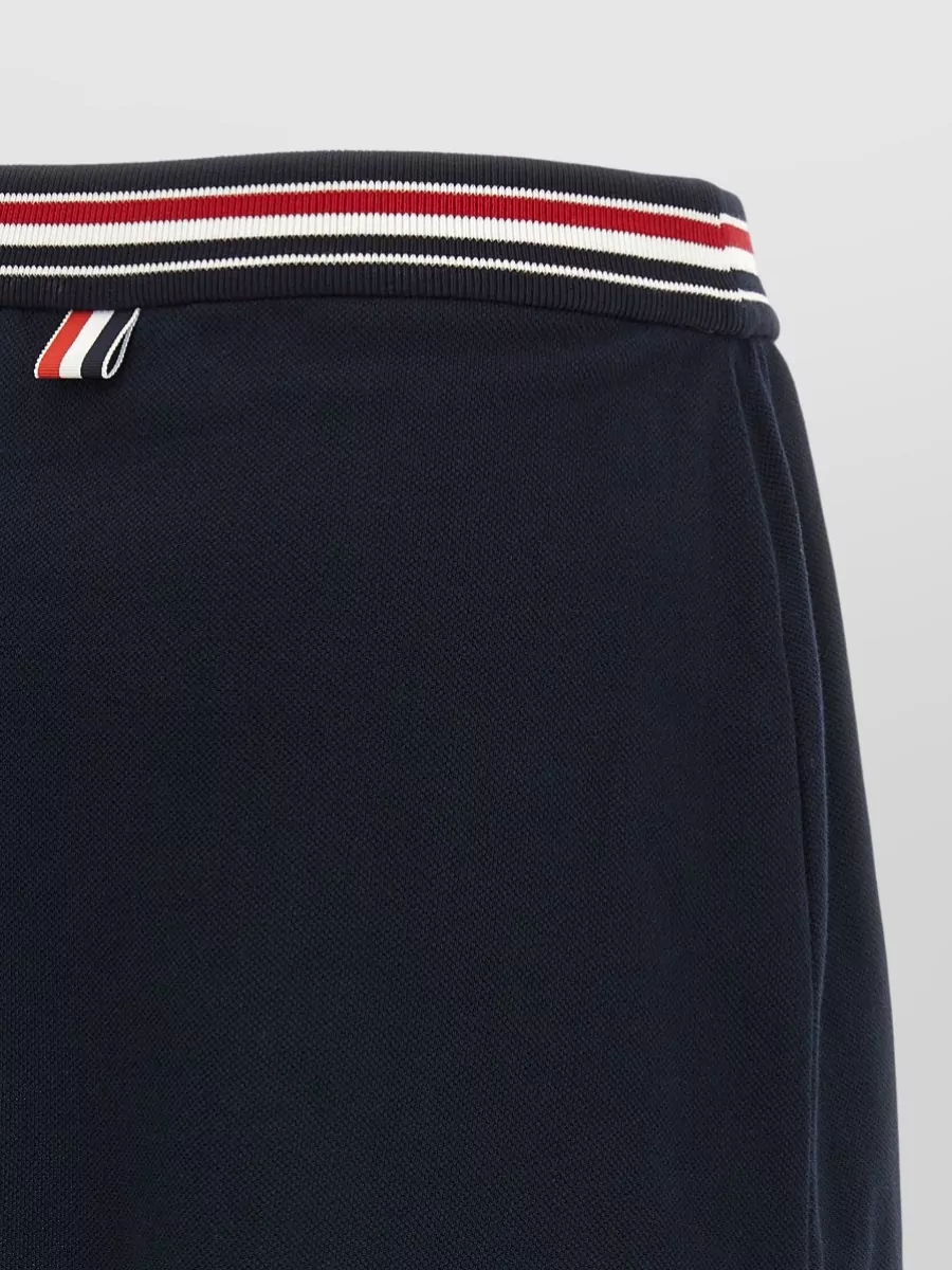 Thom Browne Cotton Piqué Mini Wrap Skirt