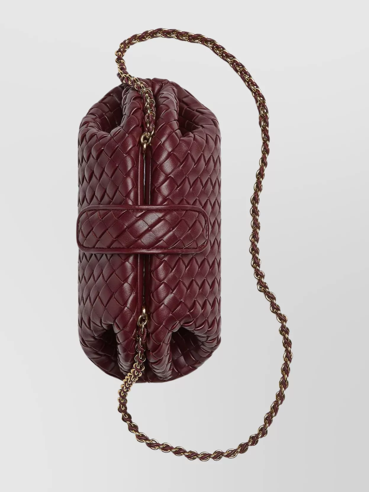 Bottega Veneta Woven Leather Chain Small Clutch Bag