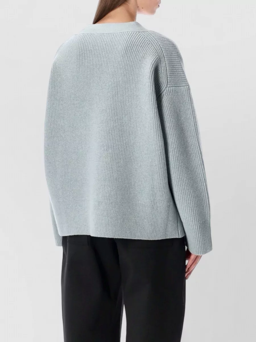 Studio Nicholson Ribbed Wool Boxy Cardigan