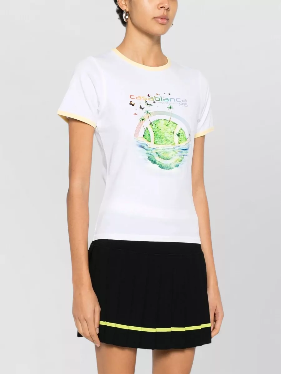 Casablanca Printed Organic Cotton Longline T-Shirt