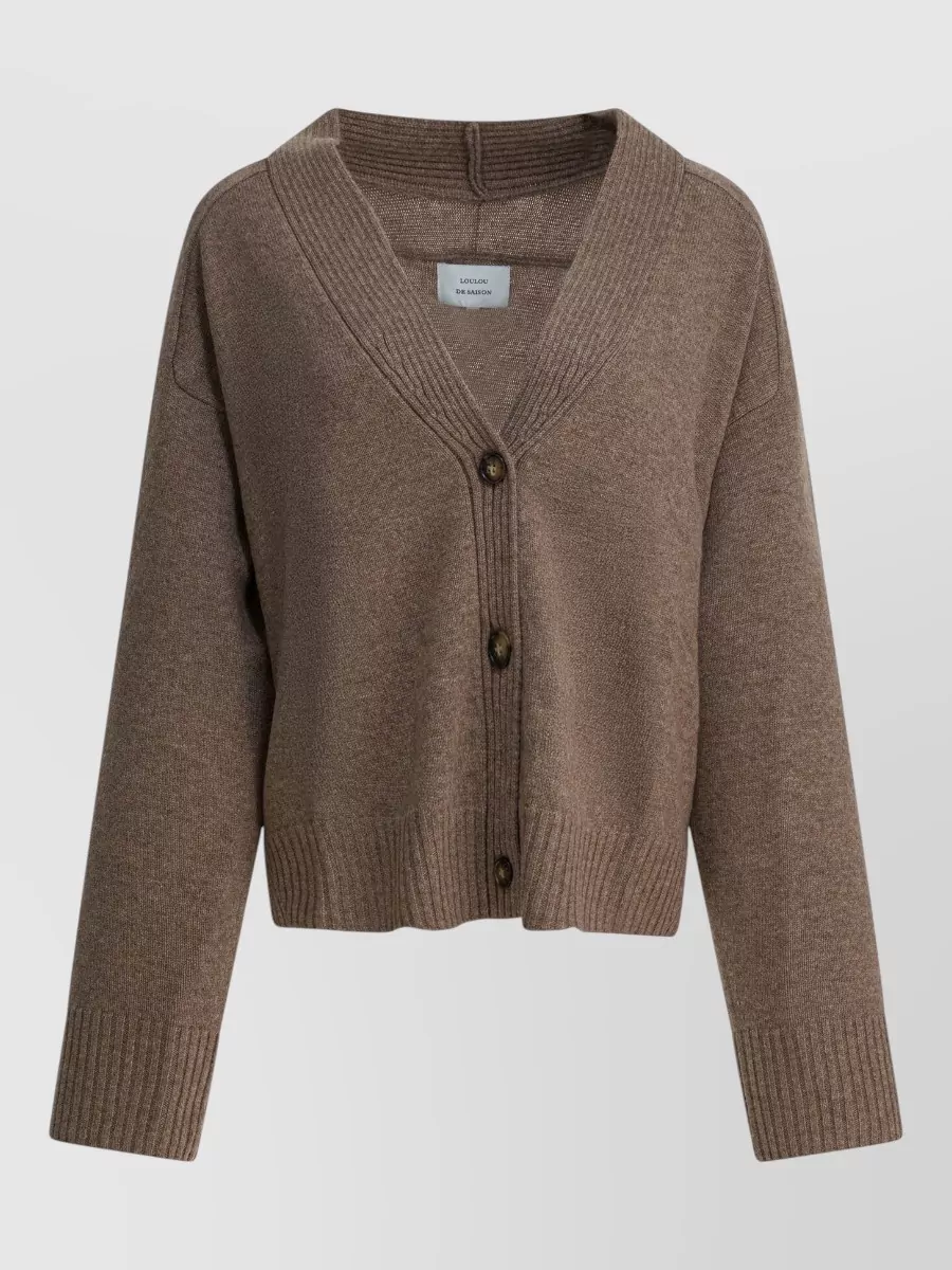 Loulou Studio cashmere v-neck long-sleeve cardigan