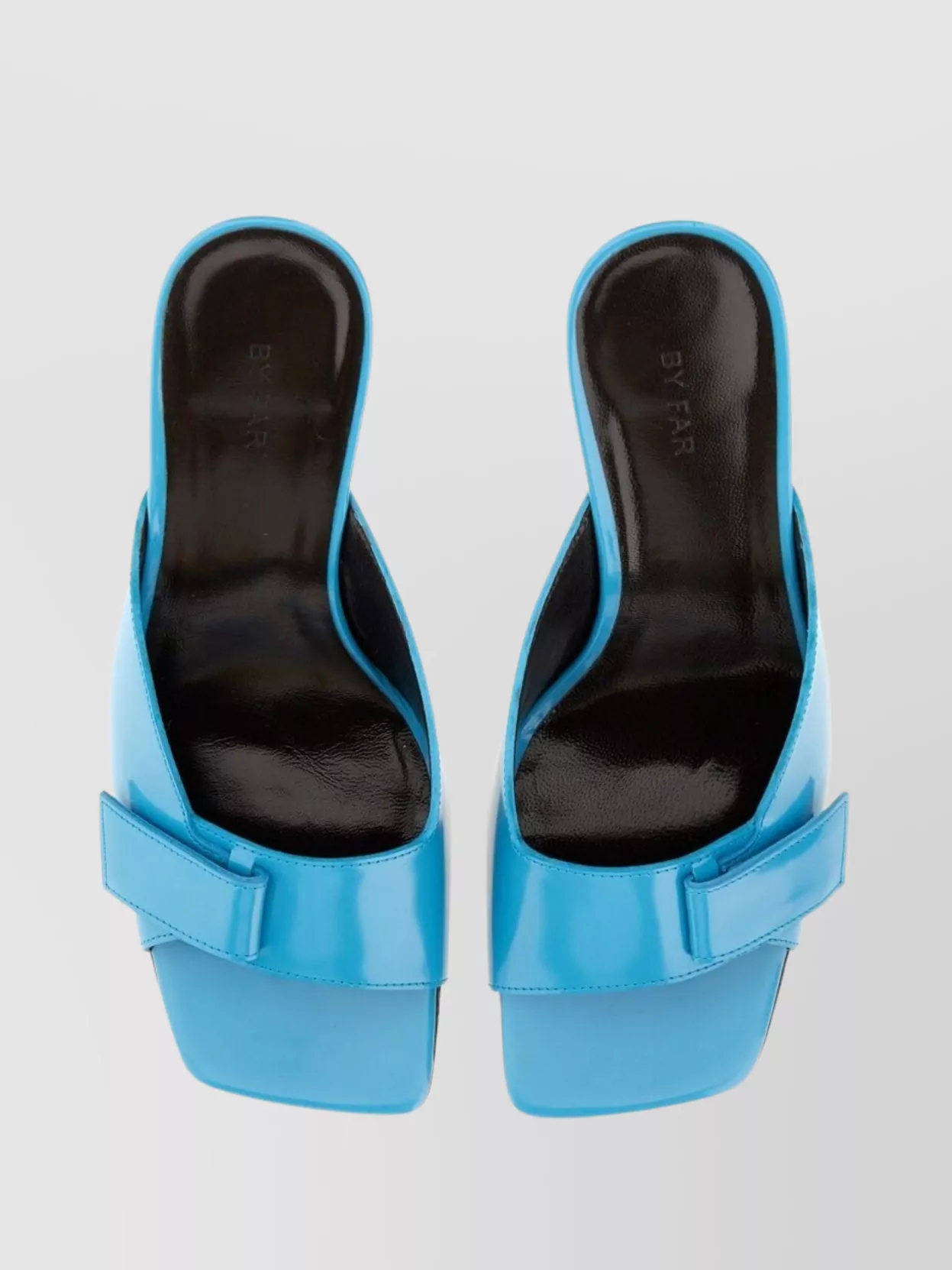 By Far Olivia Patent Leather Square Toe Sandal