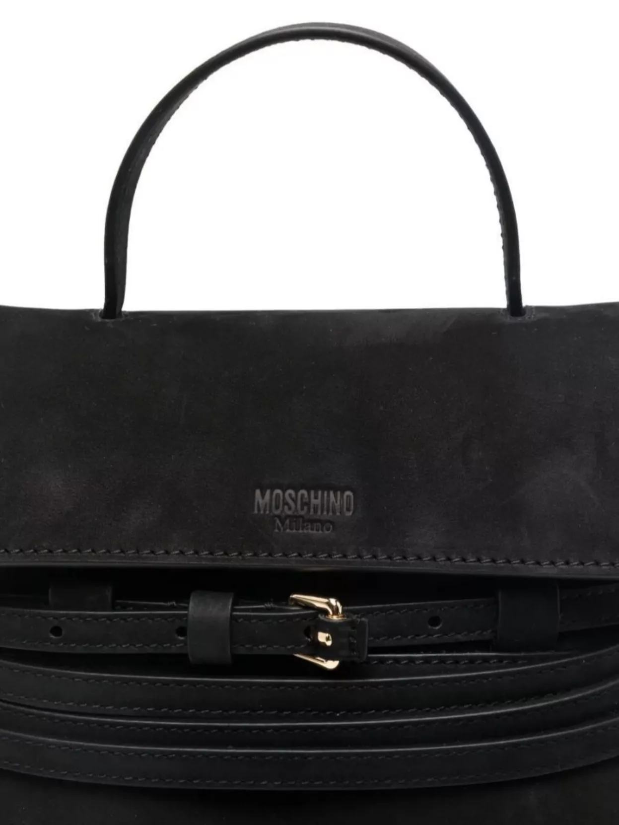 Moschino Nabuk Nero Shoulder Bag