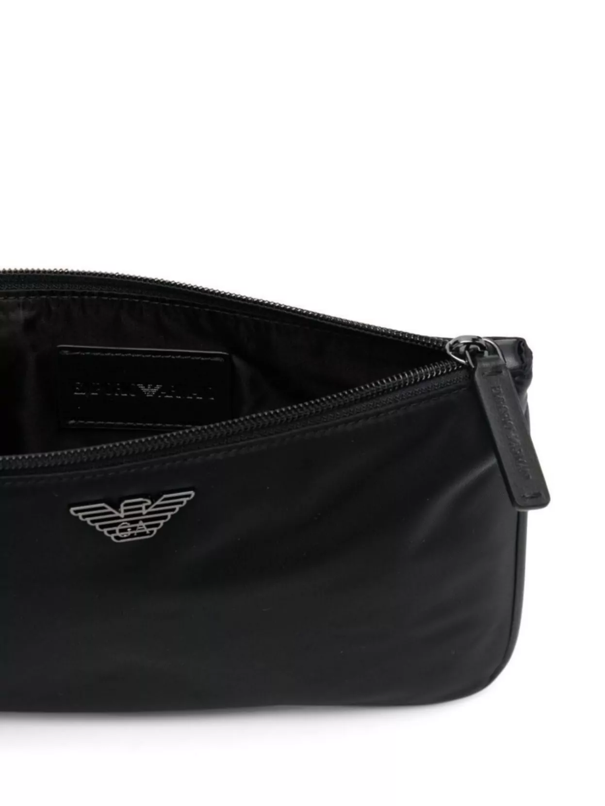 Emporio Armani Nylon Logo Pouch With Detachable Wrist Strap