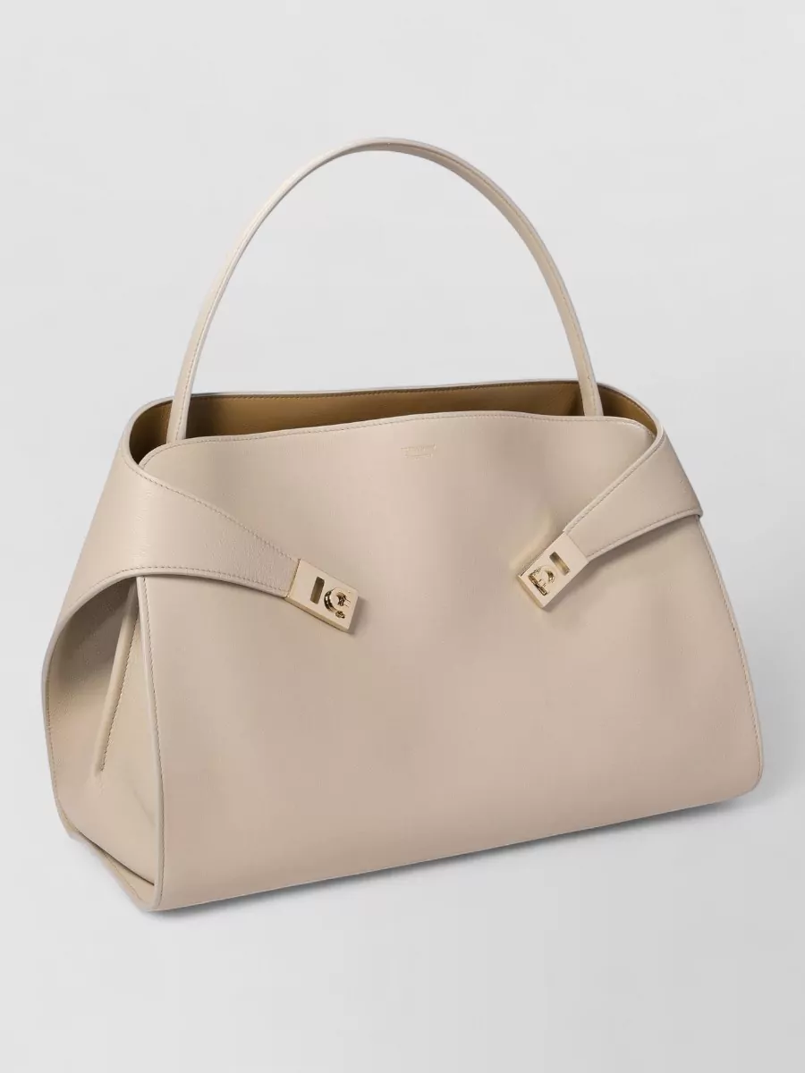 Ferragamo Gancini Leather Shoulder Bag