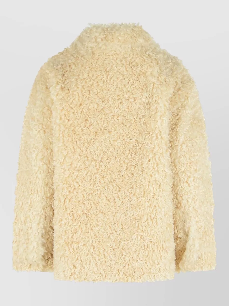 Isabel Marant Étoile Tarvey Faux Fur Collared Neck Jacket In Yellow