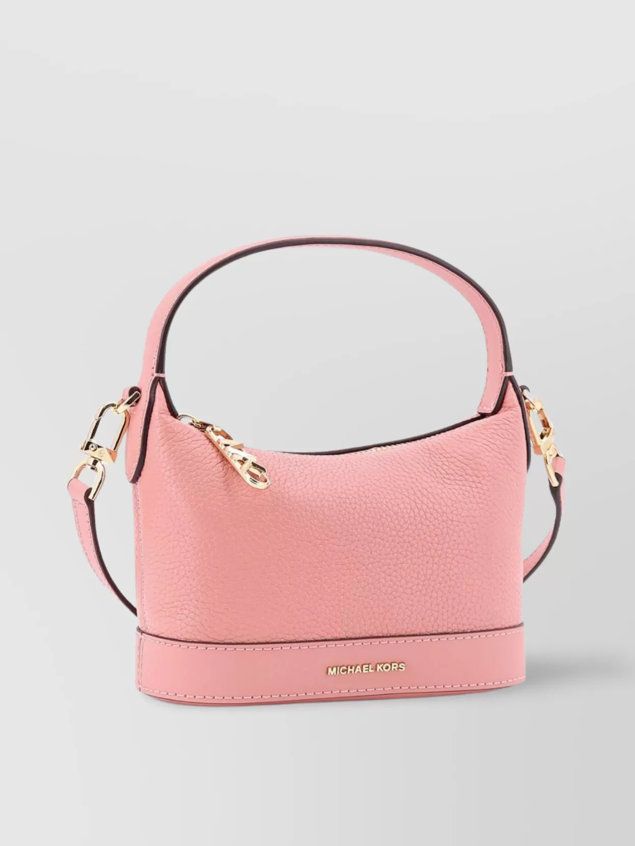 Michael Kors Logo Frontal Leather Handbag With Removable Strap
