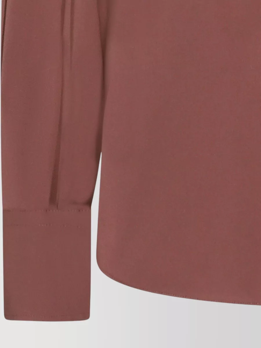 Brunello Cucinelli Long Sleeve Collared Top With Chest Pocket