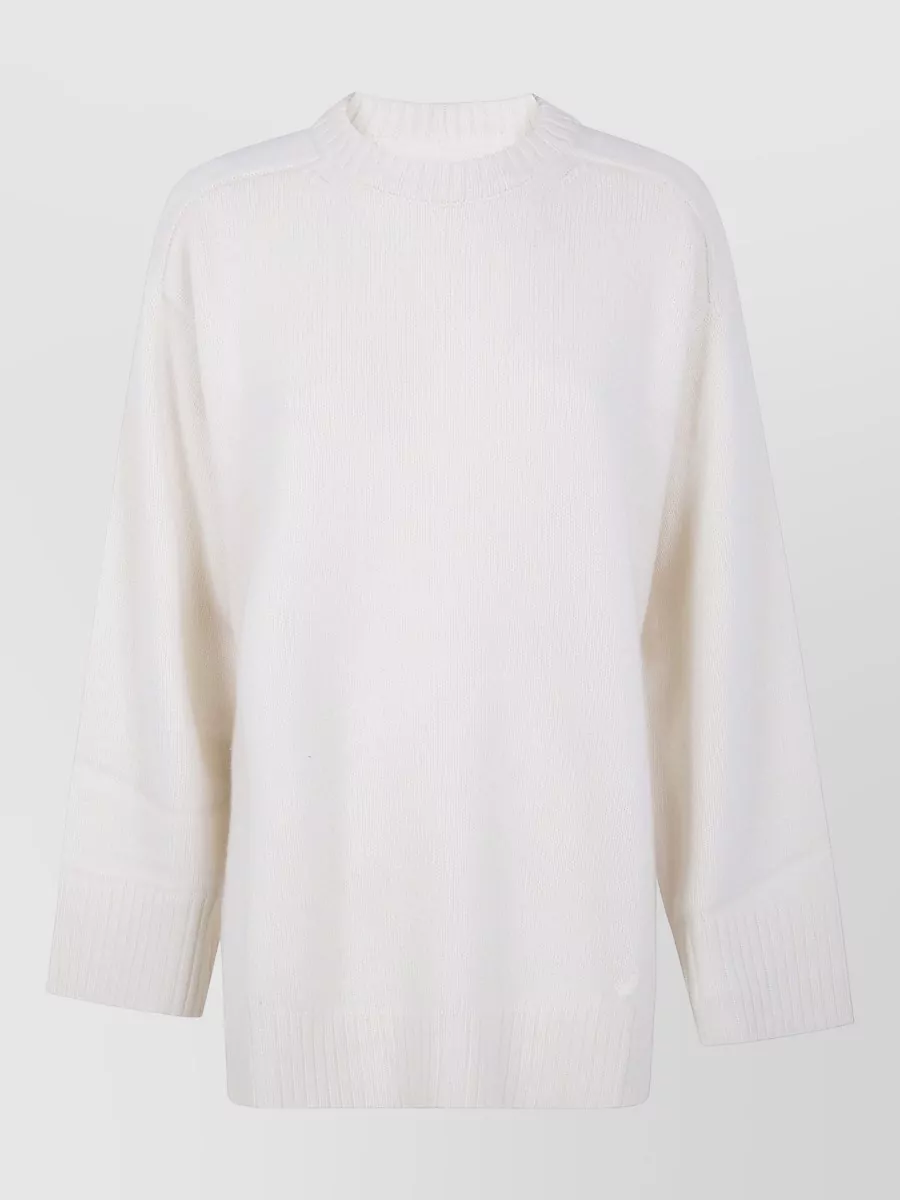 Loulou Studio Safi Long Knit Sweater Top Women In White