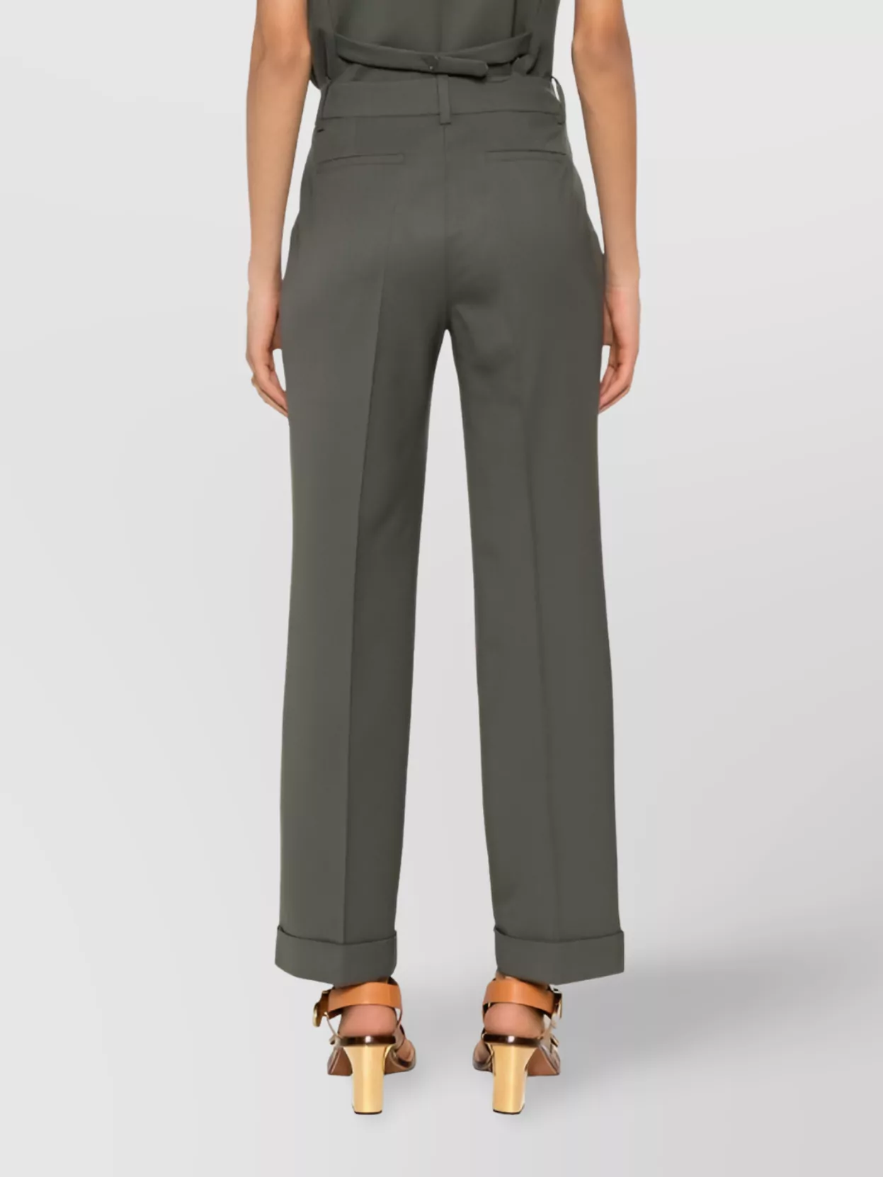 P.a.r.o.s.h . Tailored Virgin Wool-blend Trousers In Grey