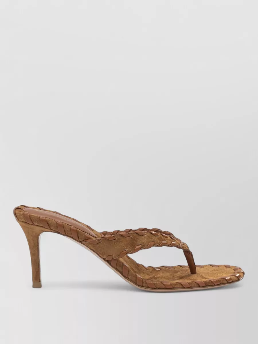 Gianvito Rossi Suede Thong Heeled Sandals