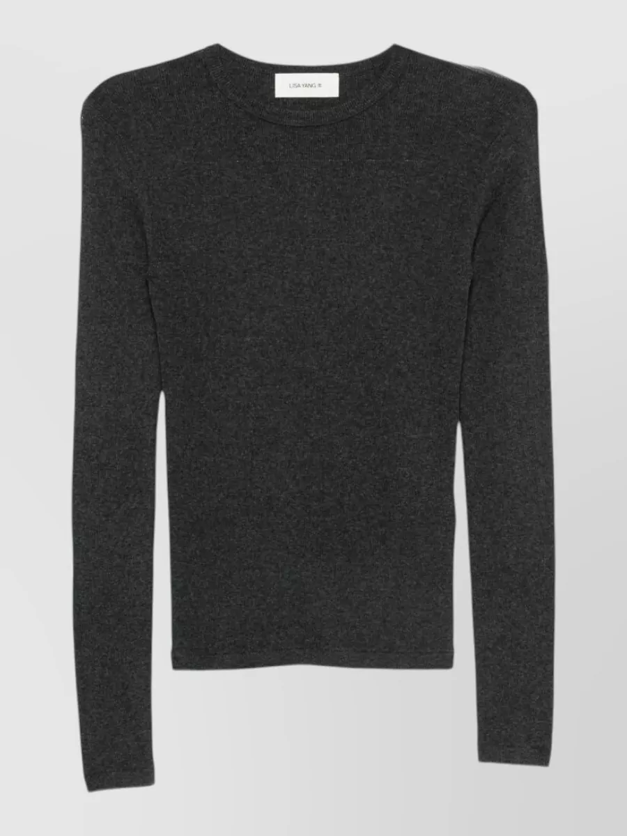 Lisa Yang Cashmere fine-knit round-neck long-sleeve jumper
