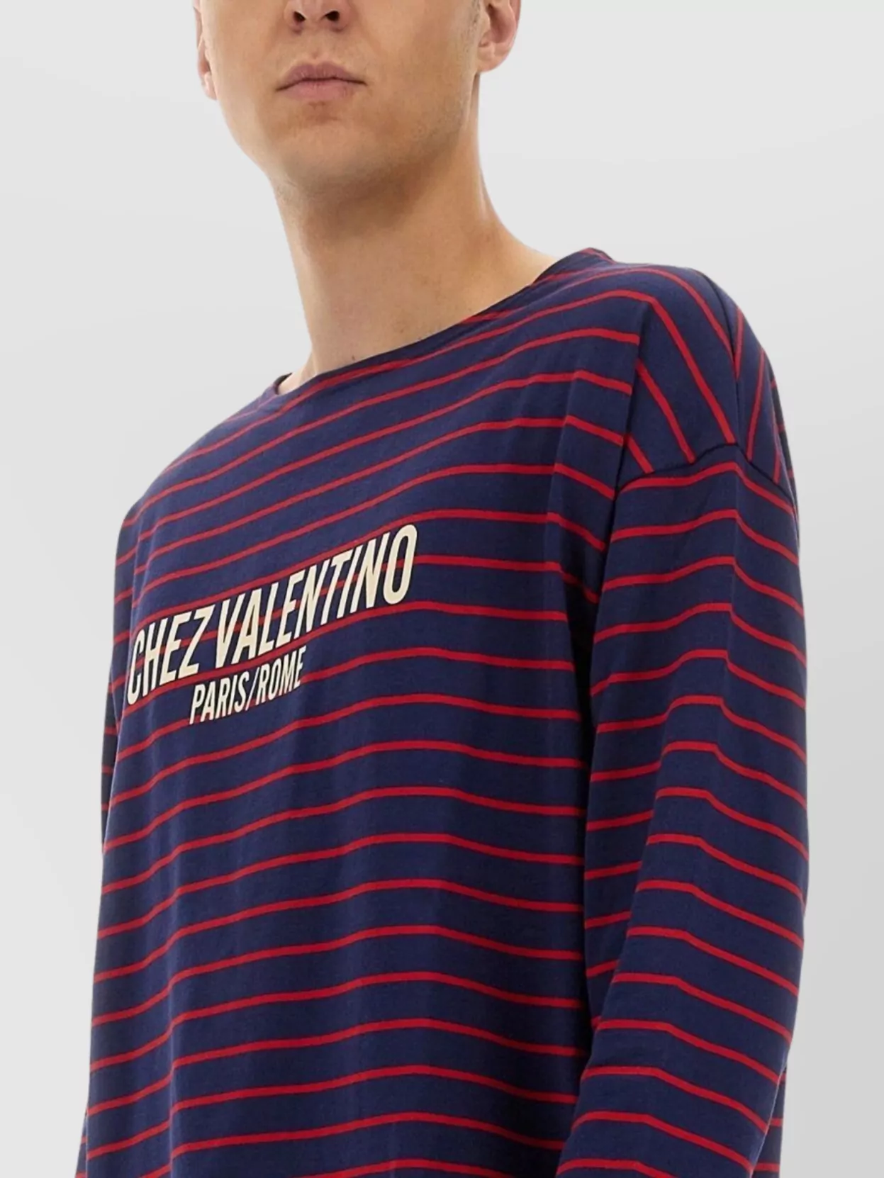 Valentino Long Sleeve T-Shirt "Chez Valentino" Print