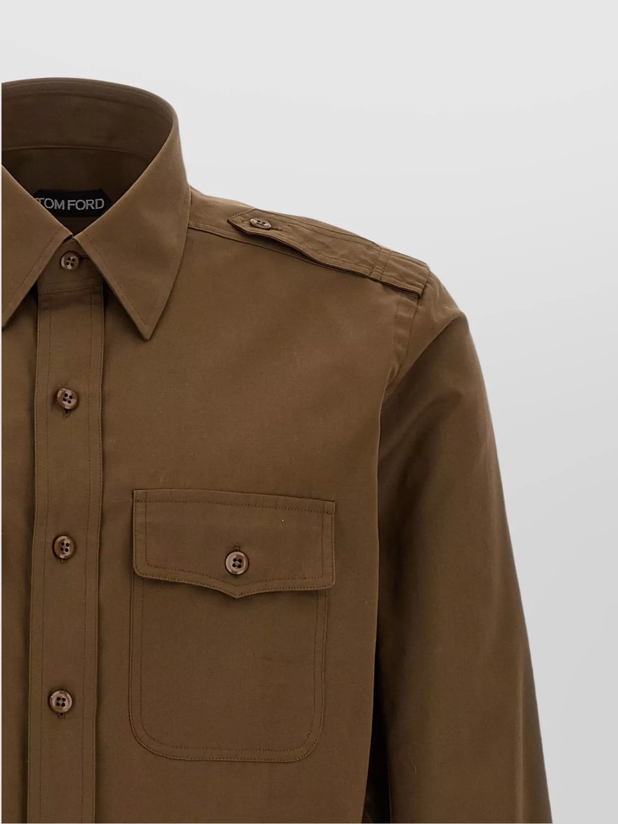 Tom Ford 'Utility' Shirt With Chest Pockets And Epaulettes