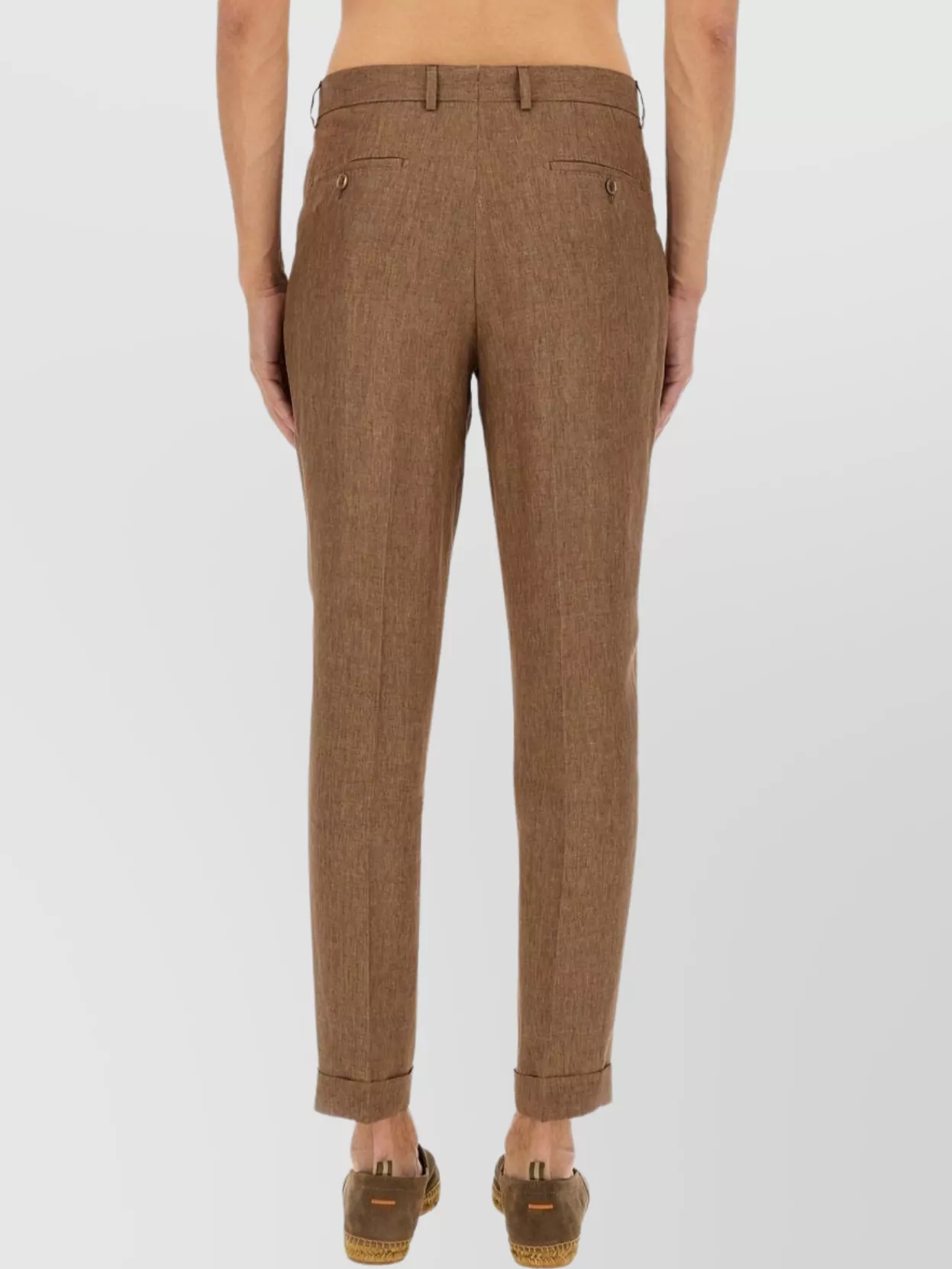 Boss Front Pleat Pocketed Cuffed Trousers
