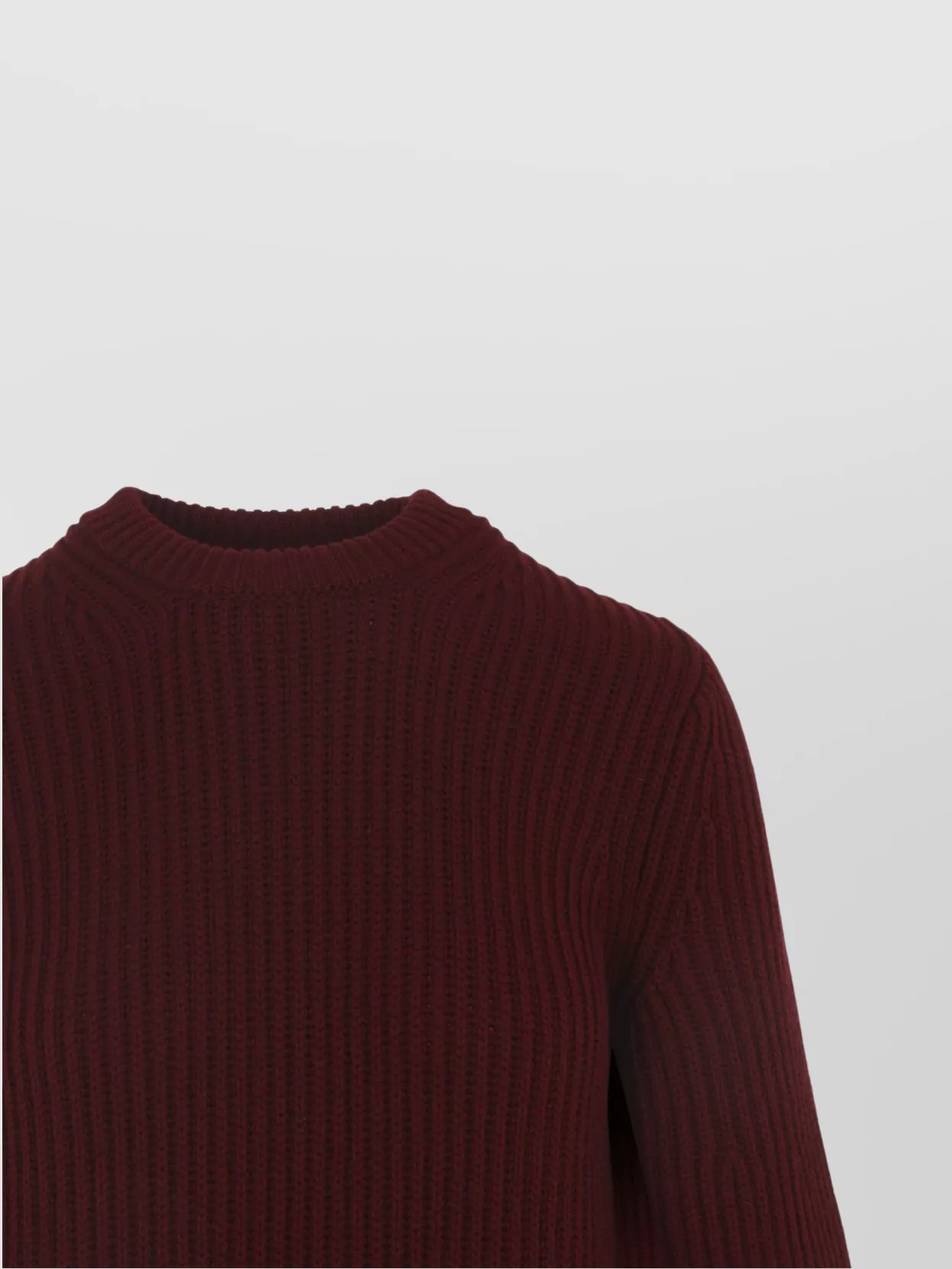 Max Mara Knit Mini Dress High Neckline In Burgundy
