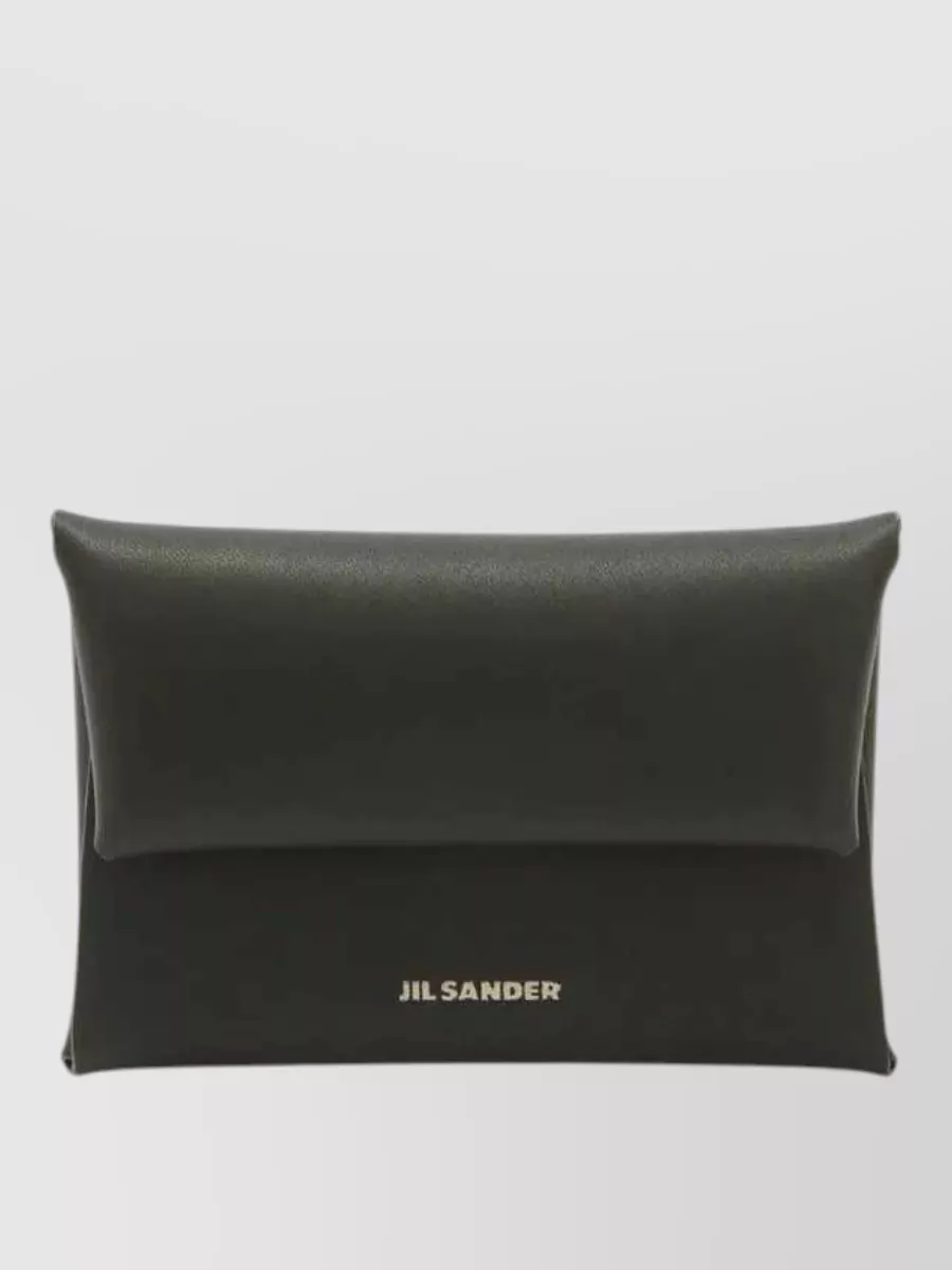 Jil Sander leather logo print wallet