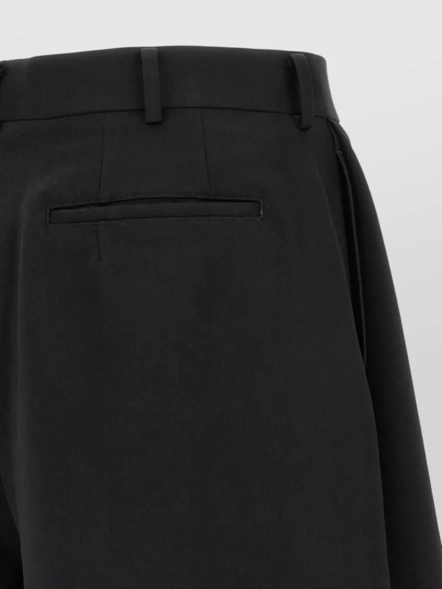 Comme Des Garçons Wool Extra Wide-Leg Bermuda Shorts