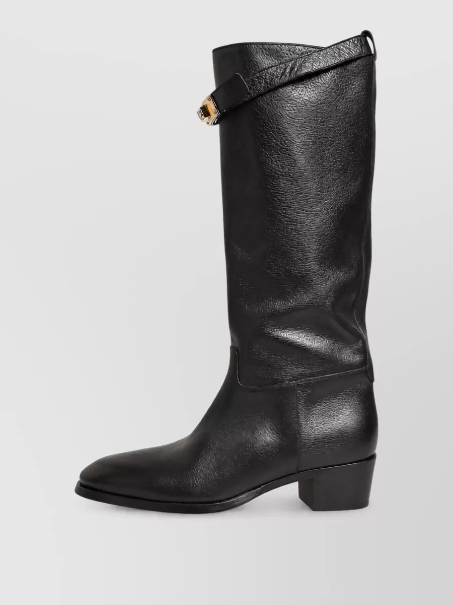 Dolce&Gabbana Leather Knee-High Boots
