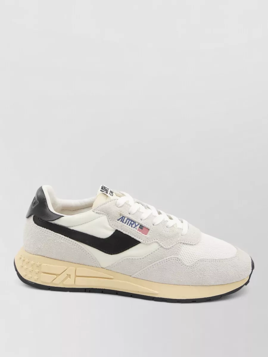 Autry Reelwind Low Leather Mesh Panel Sneakers