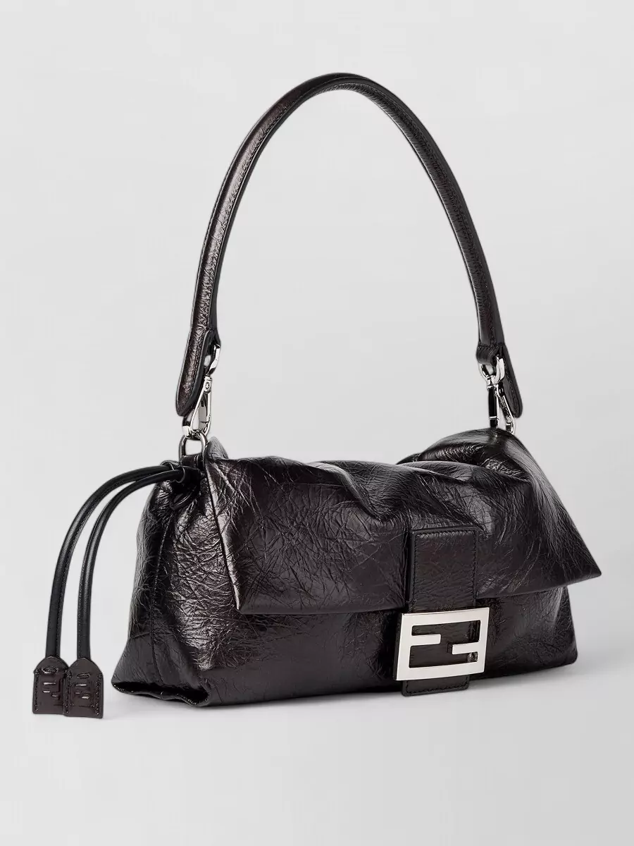Fendi Baguette Medium Leather Clutch Bag