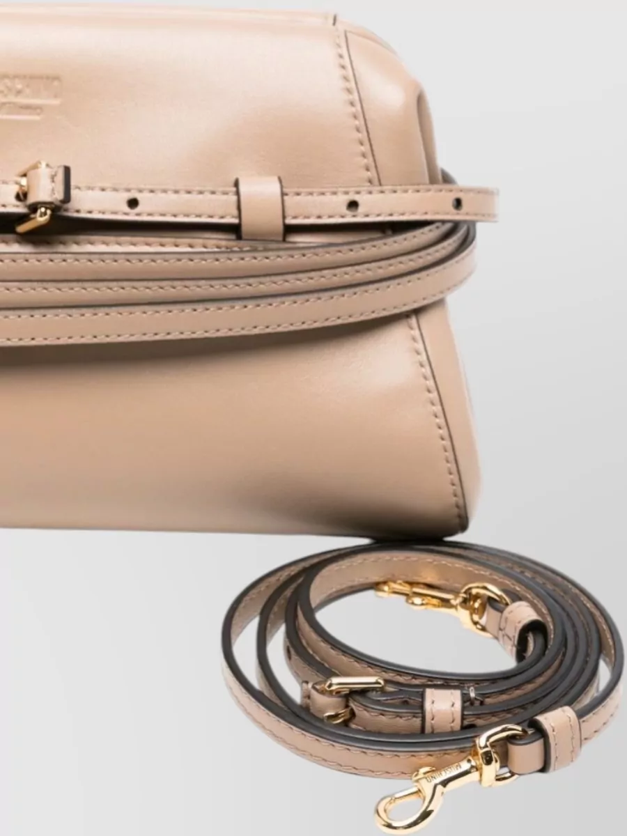 Moschino Leather Belt Detail Clutch