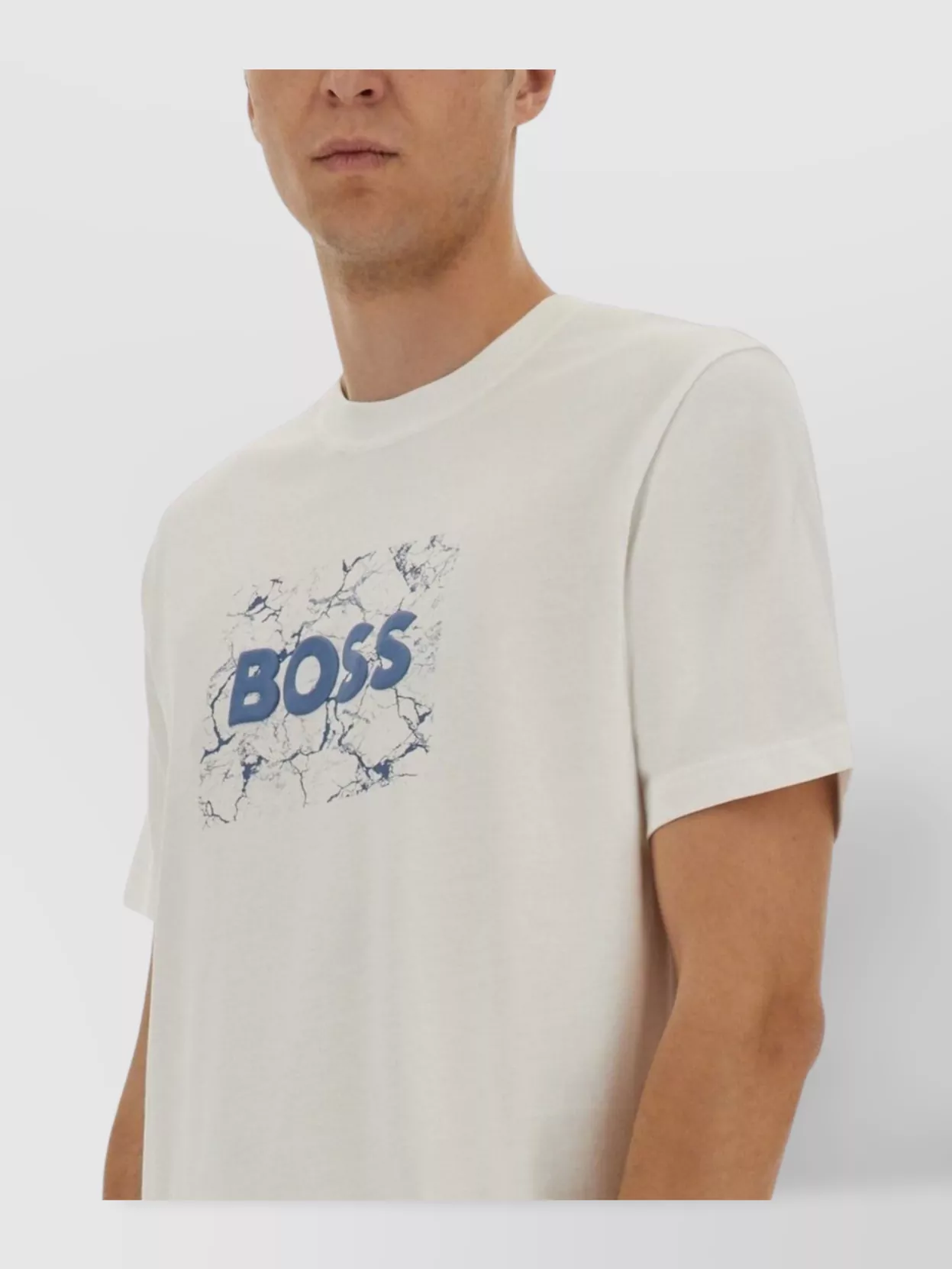 Boss Graphic Print Crew Neck Short Sleeve T-Shirt