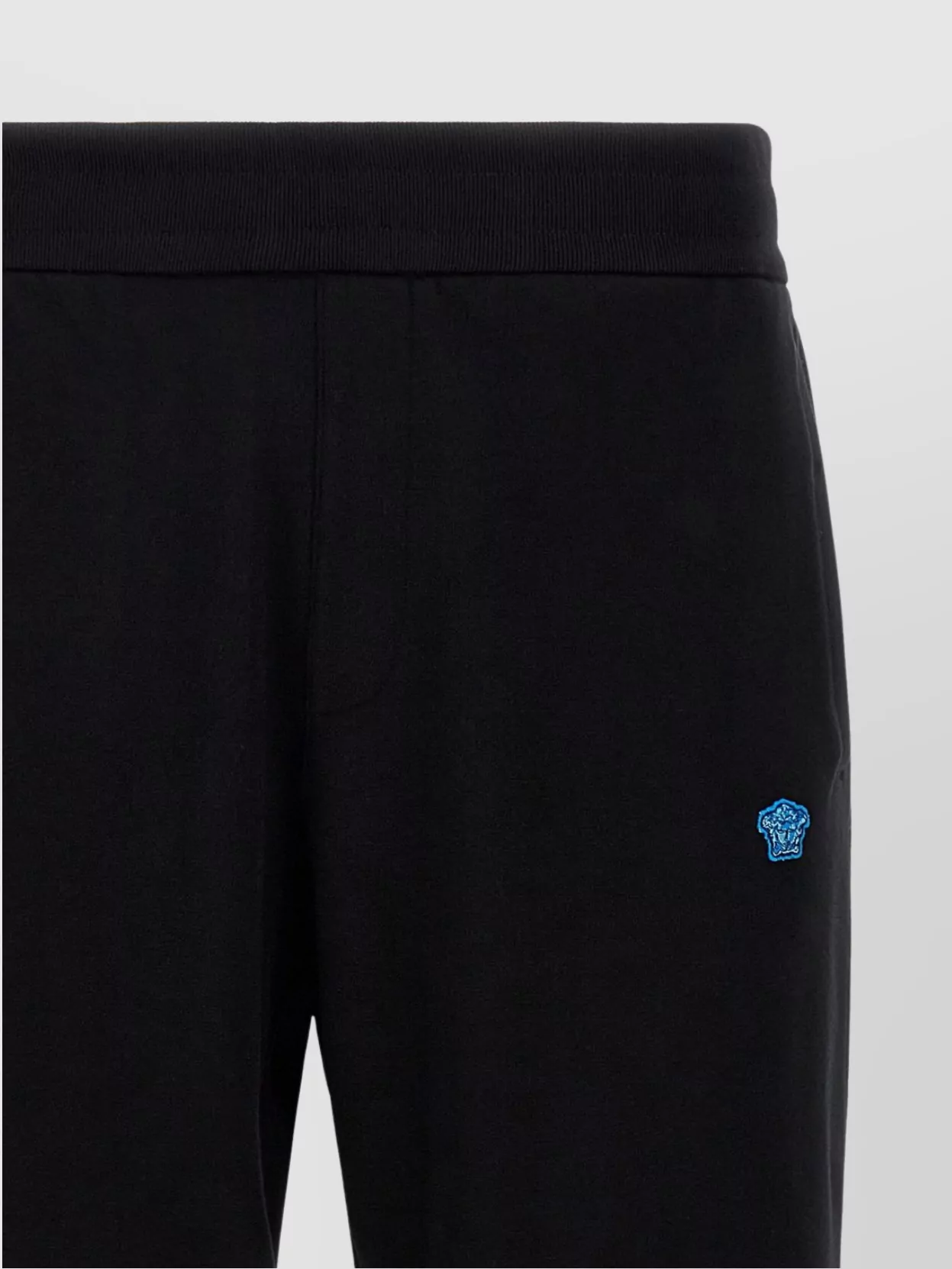 Versace Elastic Waistband Joggers With Ribbed Cuffs