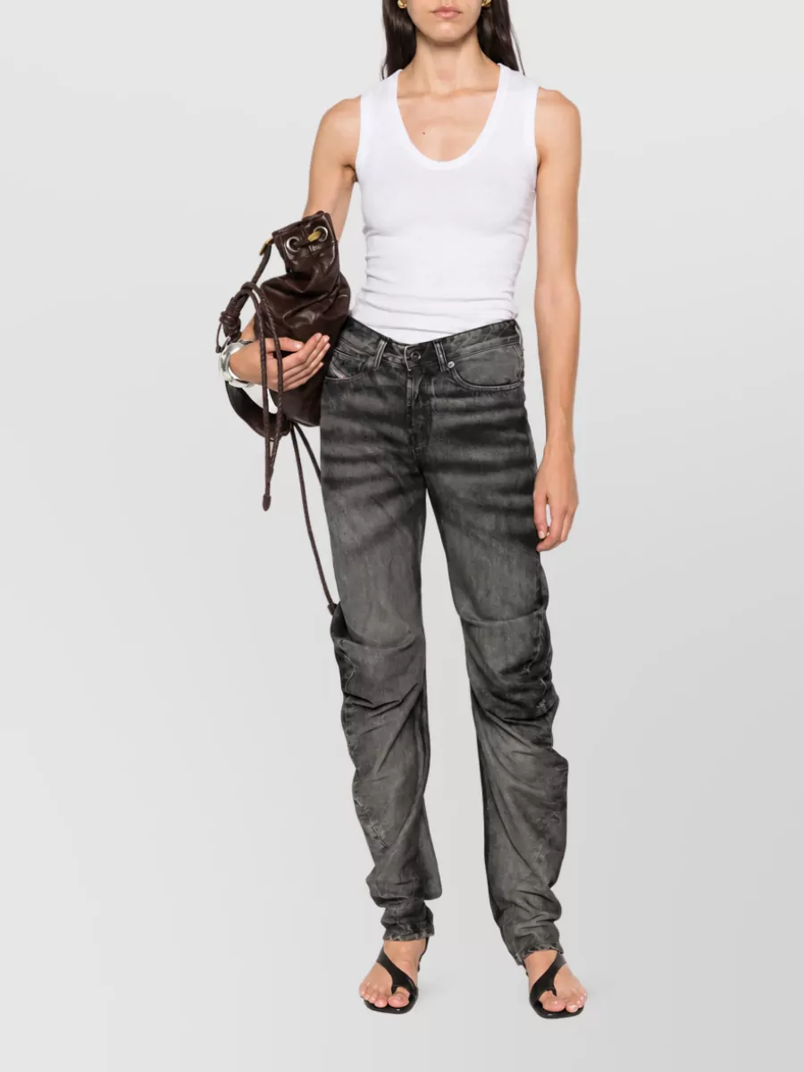 Diesel Mid-Rise Tapered-Leg Jeans