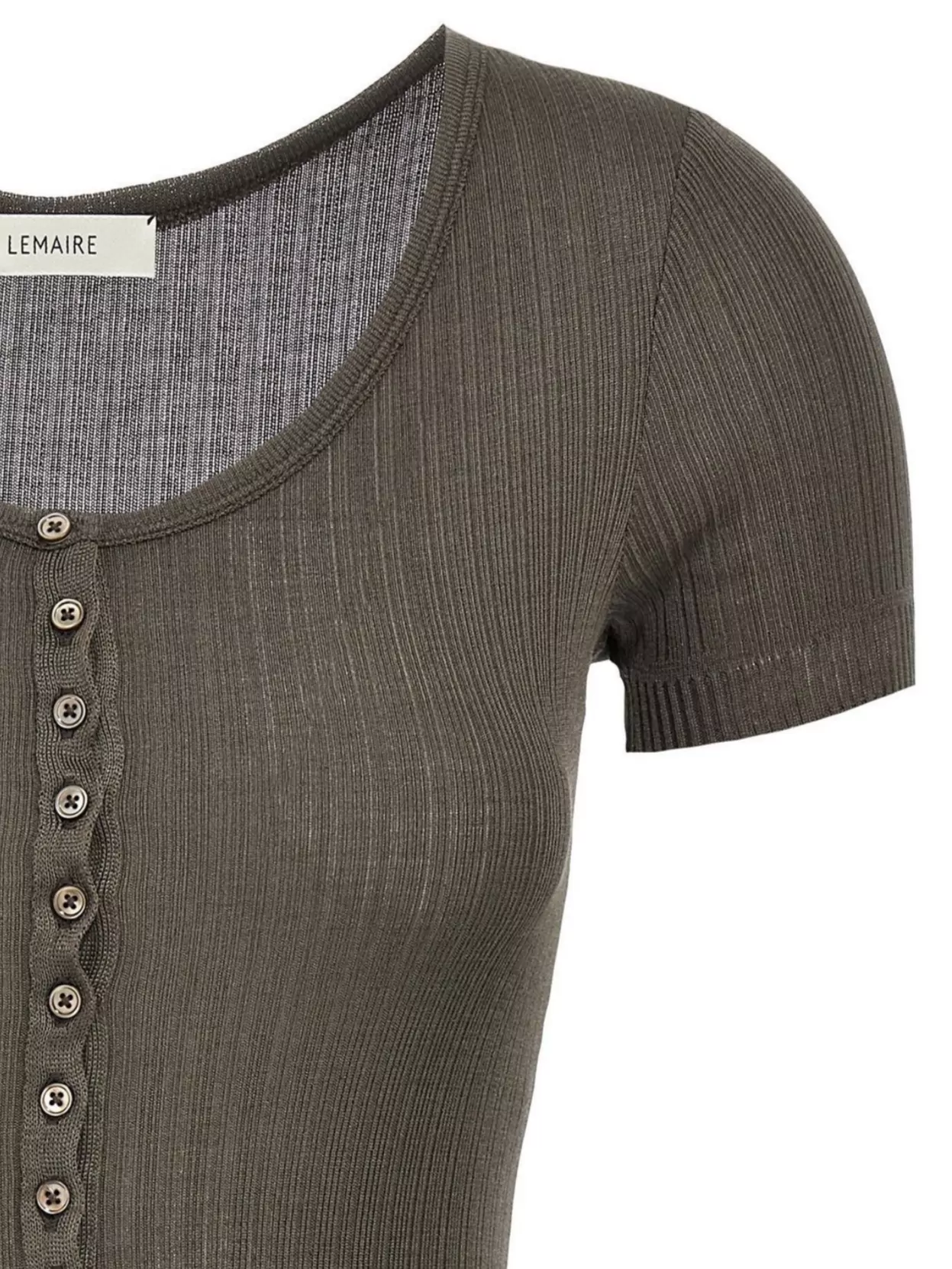 Lemaire Ribbed Viscose And Silk Blend Bodysuit