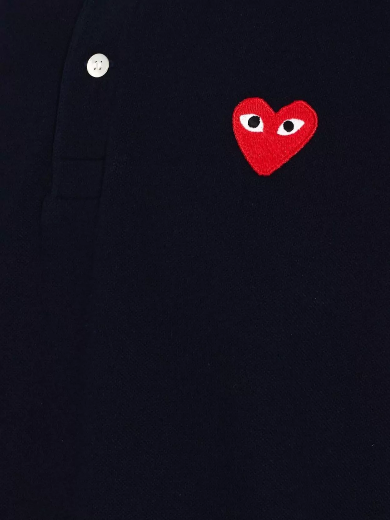 Comme Des Garçons Play Short Sleeve Polo Shirt With Embroidered Logo
