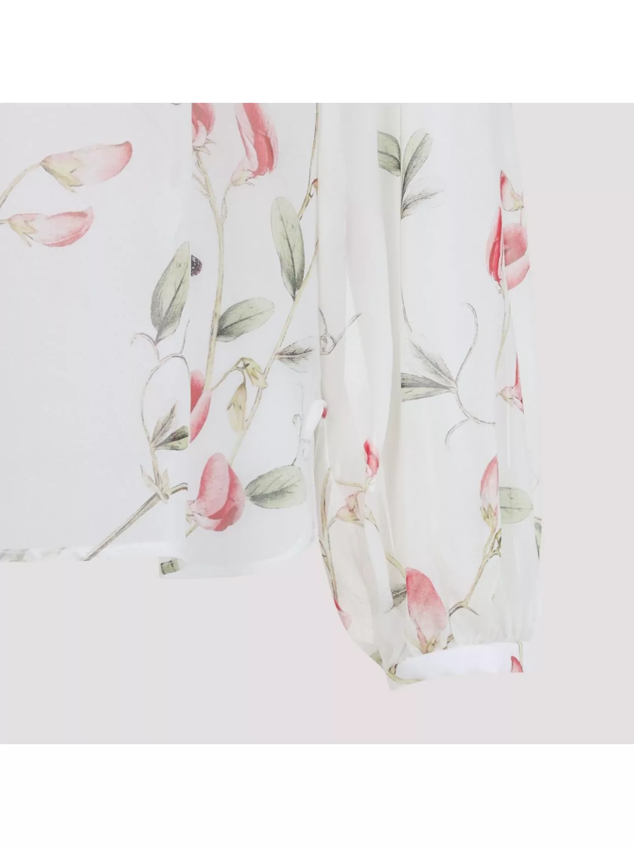 Shop Giambattista Valli Silk Blouse With Balloon Sleeves And Floral Pattern
