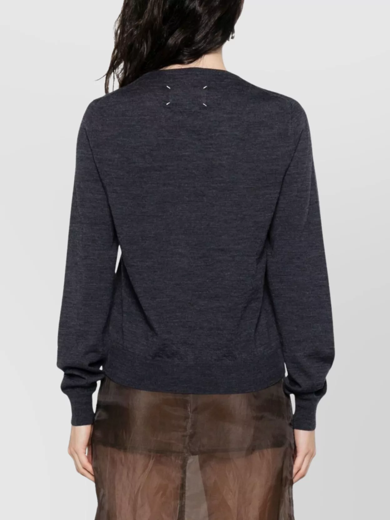 Maison Margiela Lightweight Wool Crewneck Long Sleeve Sweater