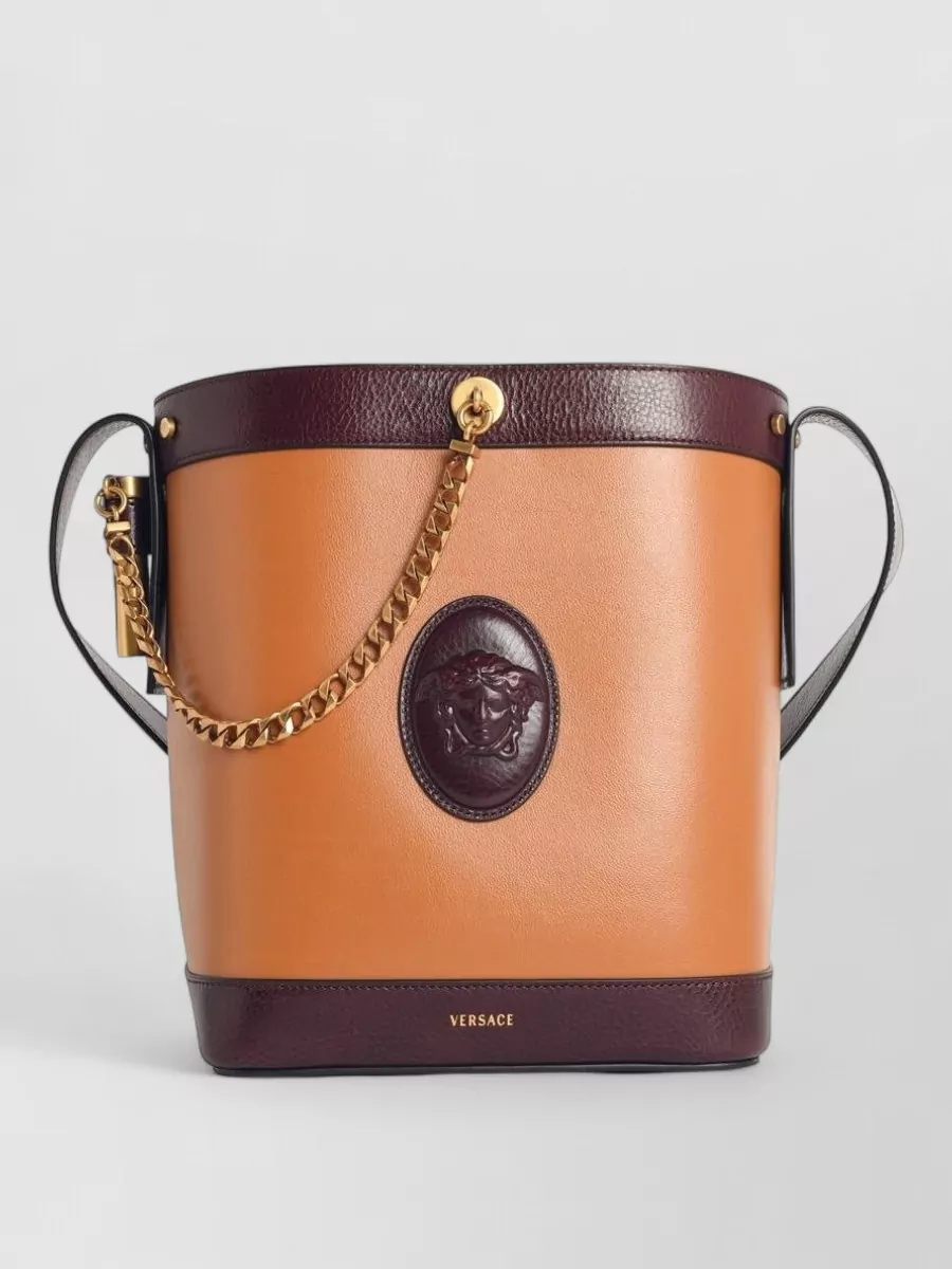 Versace small leather bucket bag