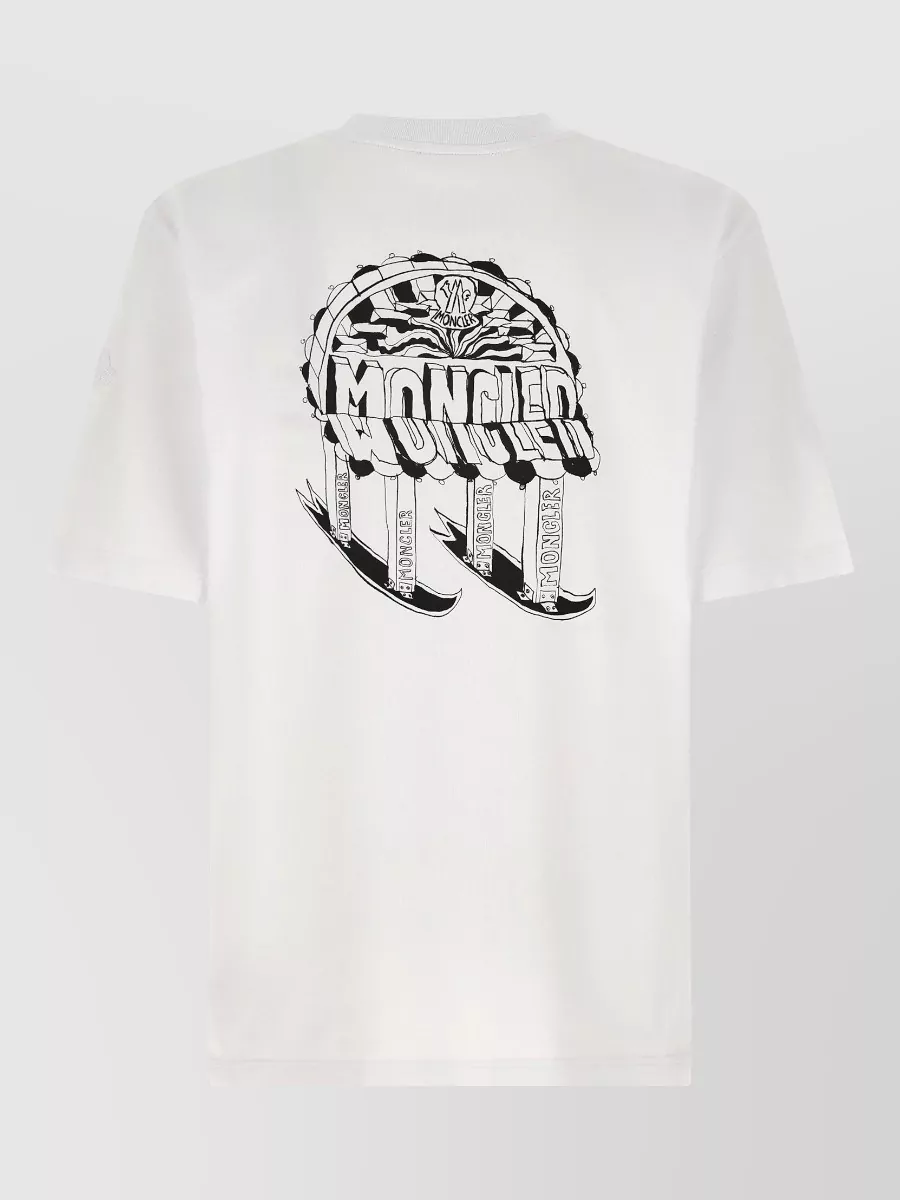 Moncler Cotton Logo Print Short-Sleeve T-Shirt