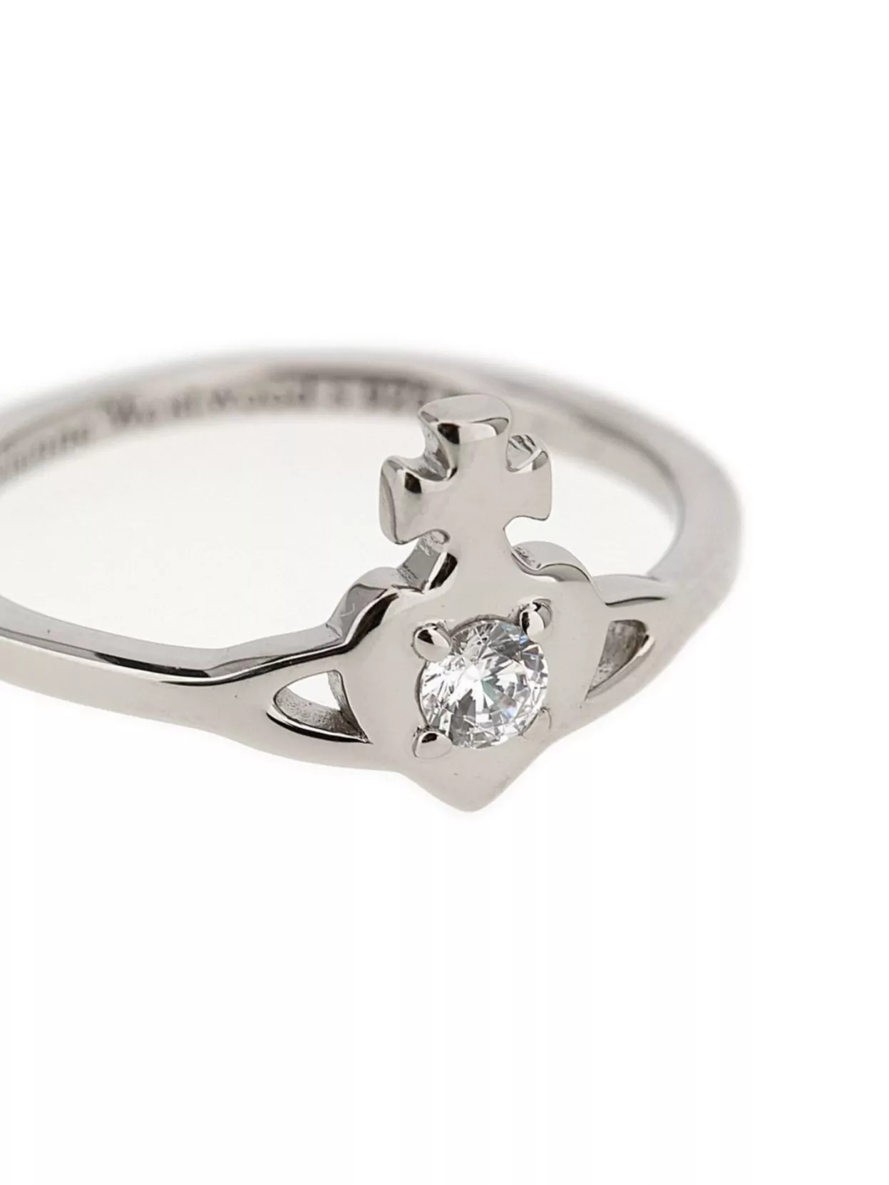 Vivienne Westwood Heart And Cross Stone Embellished Ring