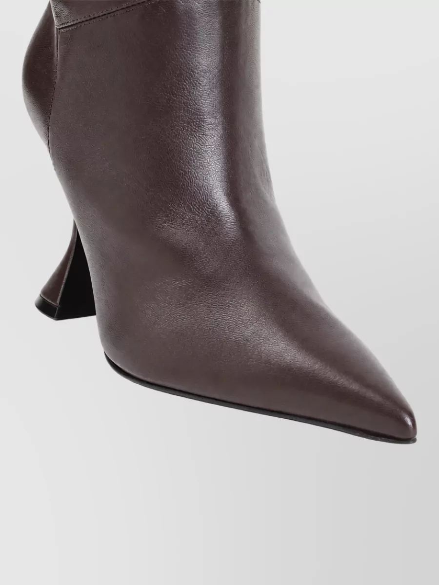 Amina Muaddi Nappa Leather Thigh-High Boots