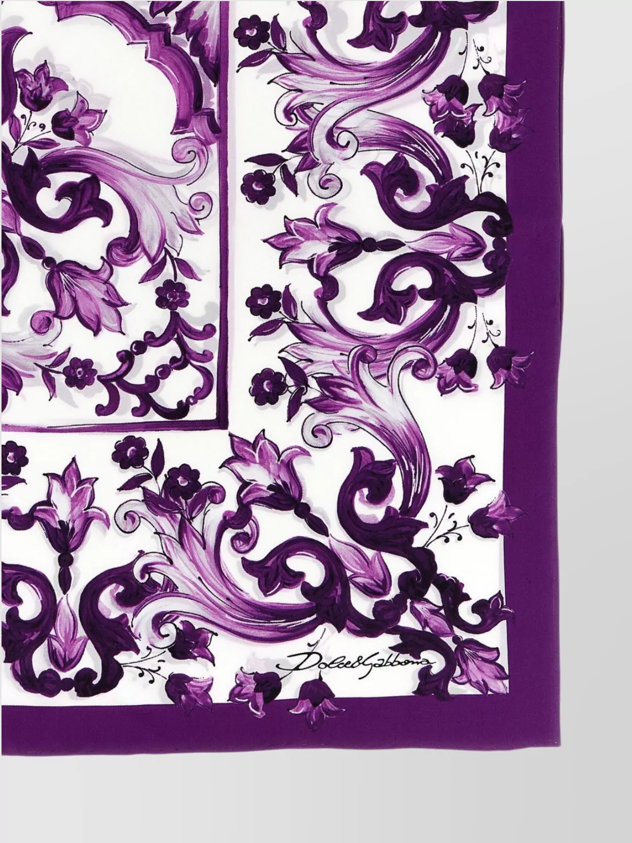 Dolce&Gabbana 'Maiolica' Floral Pattern Square Scarf