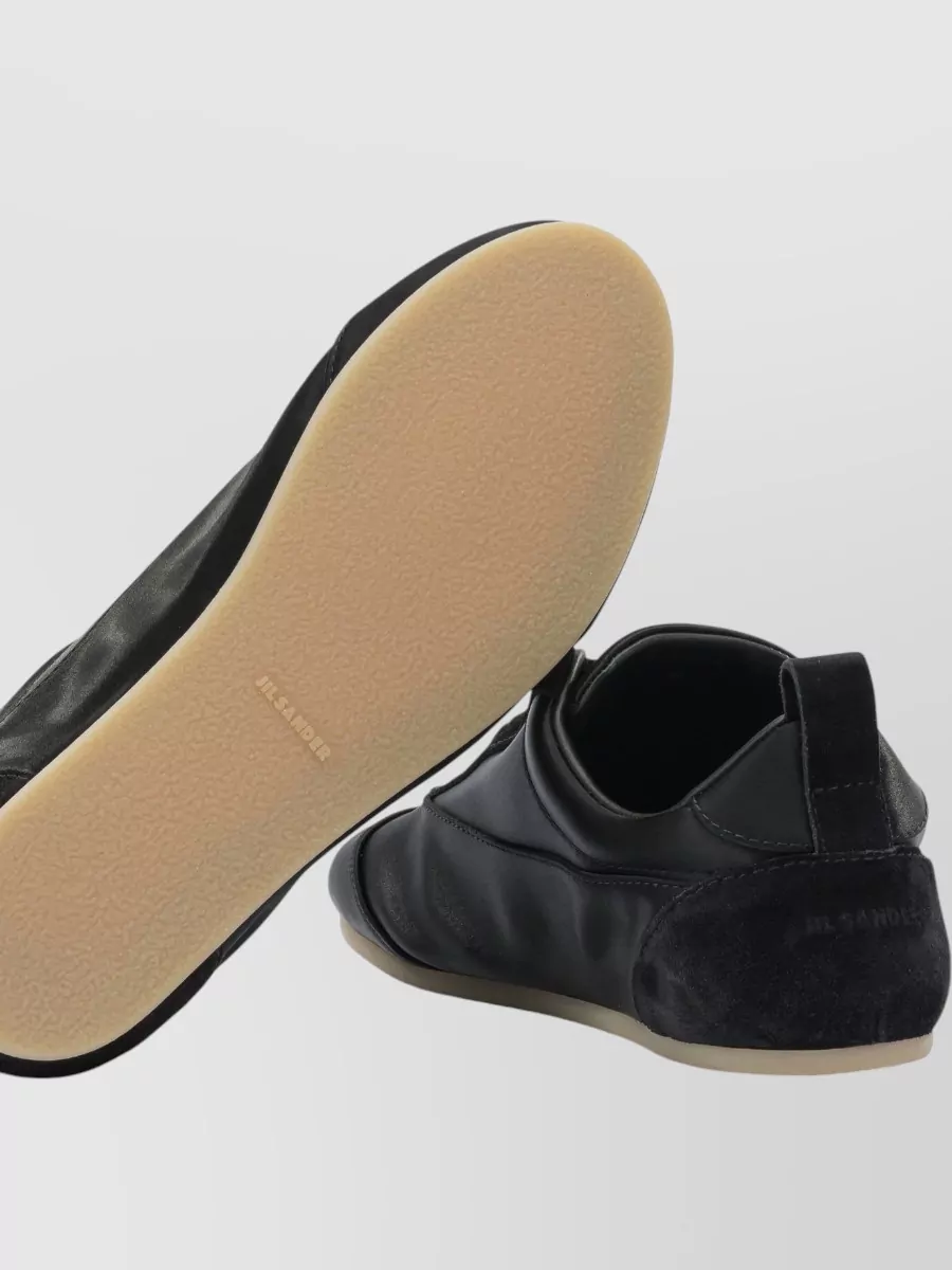 Jil Sander Satin Low-Top Sneakers