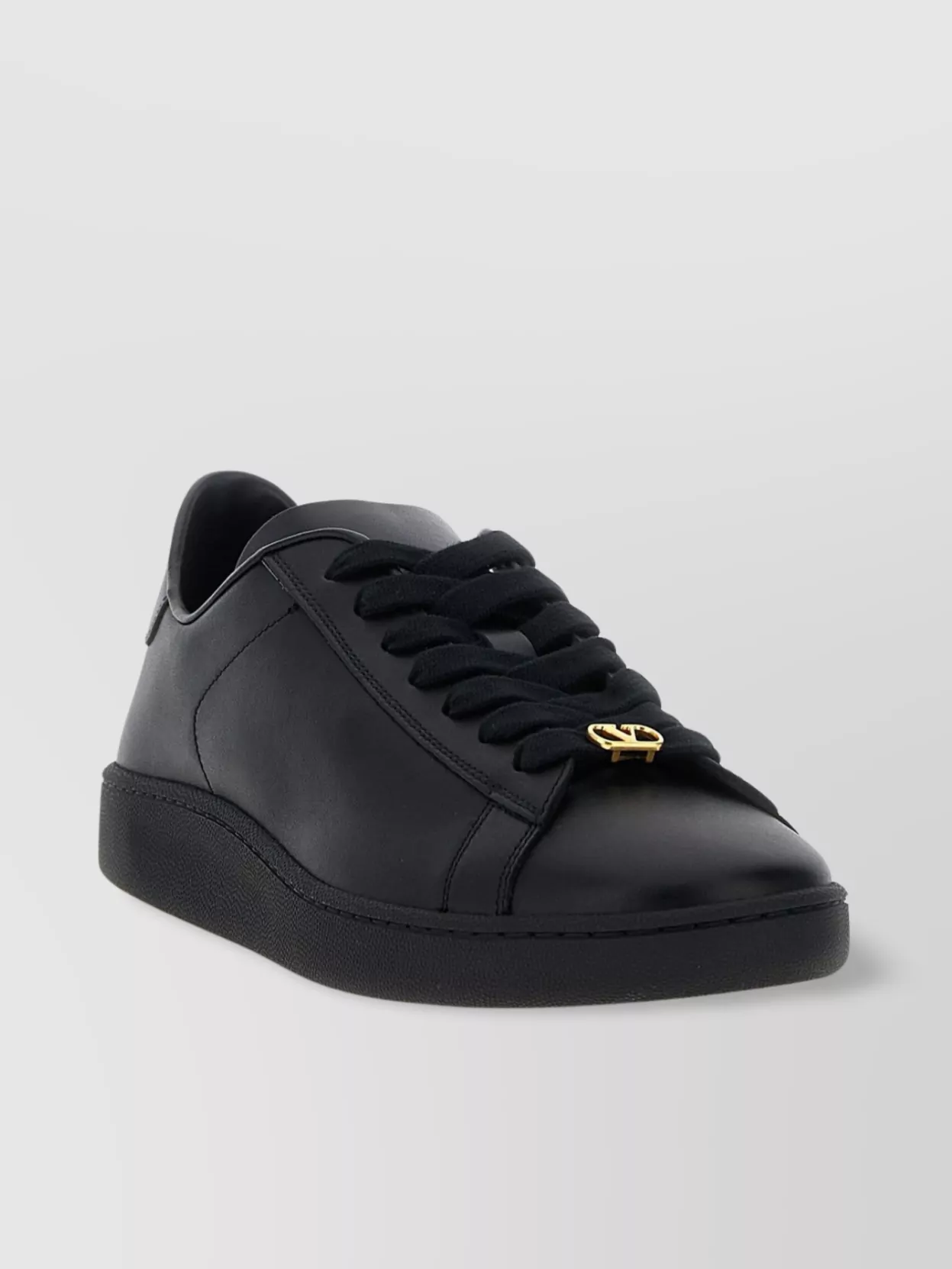 Valentino Man Black Sneakers In Black