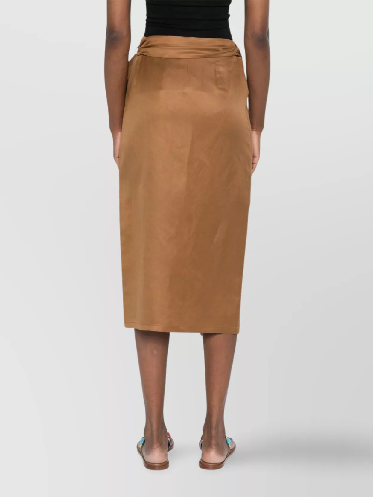 Max Mara Bow Detail Wrap Midi Skirt