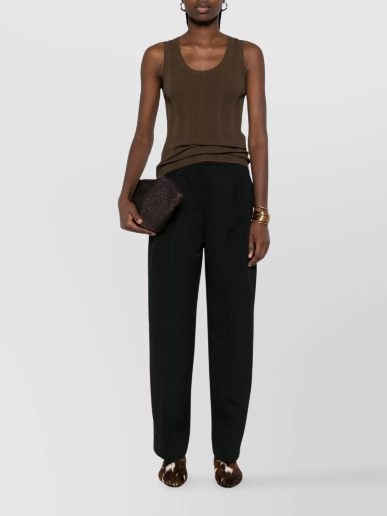 Weekend Max Mara Ribbed Scoop Neck Sleeveless Knitwear