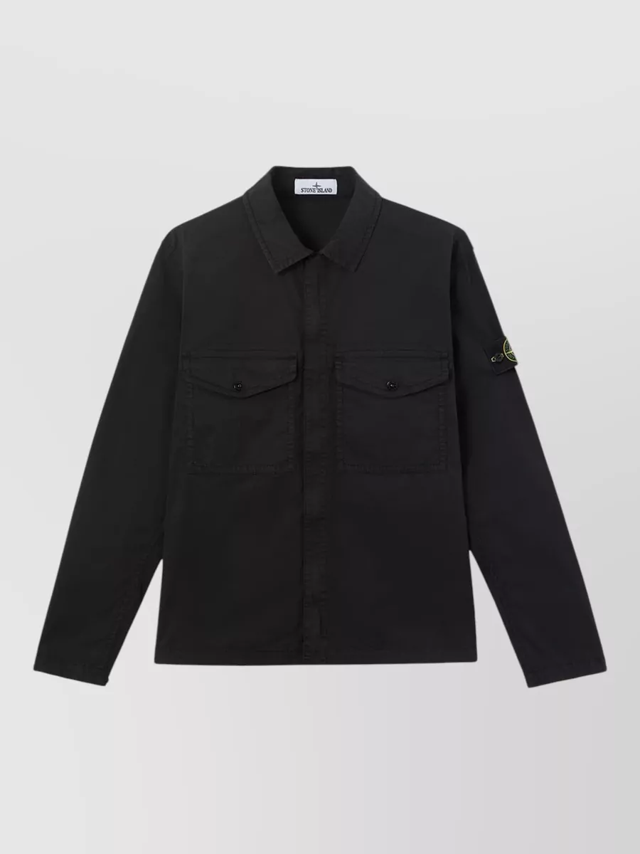 Stone Island Stretch cotton shirt jacket