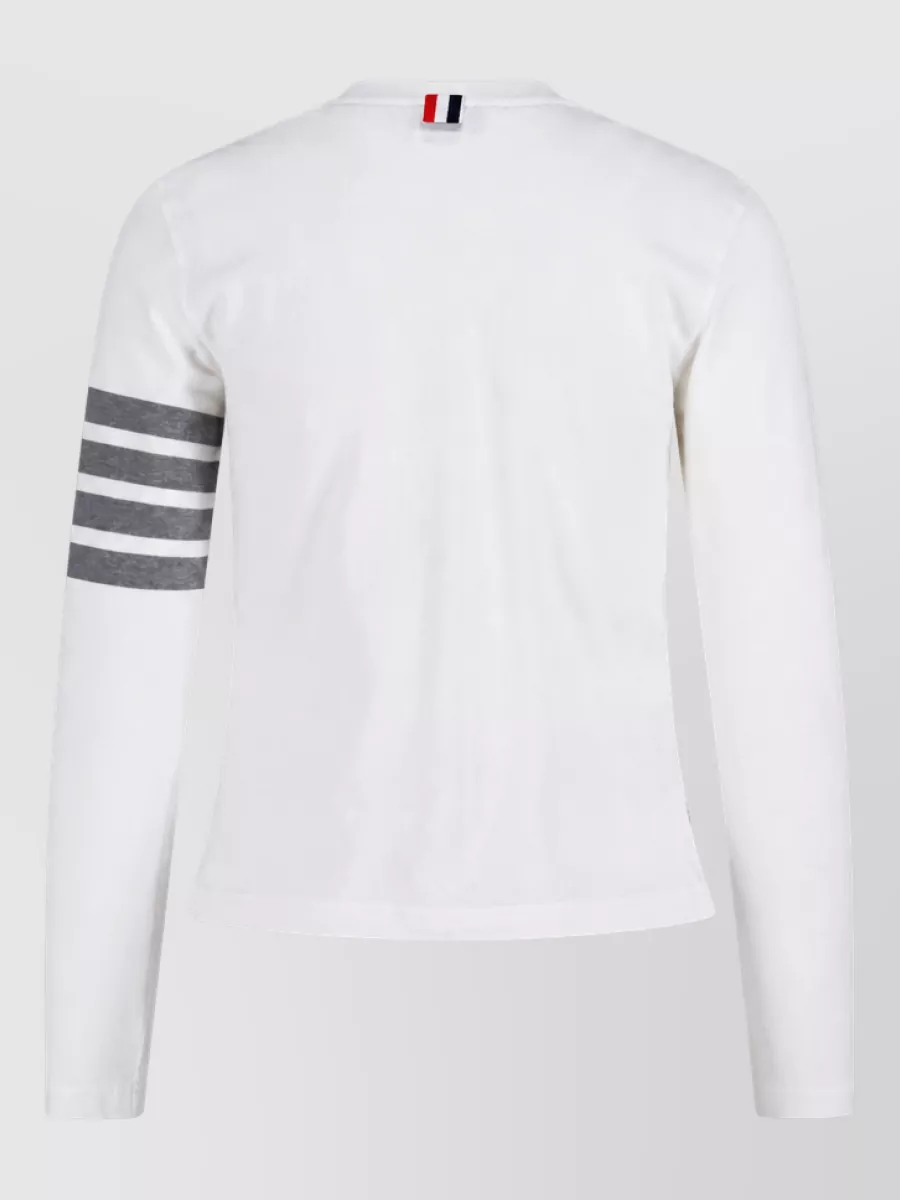 Thom Browne Striped Long-Sleeve Cotton Jersey T-Shirt