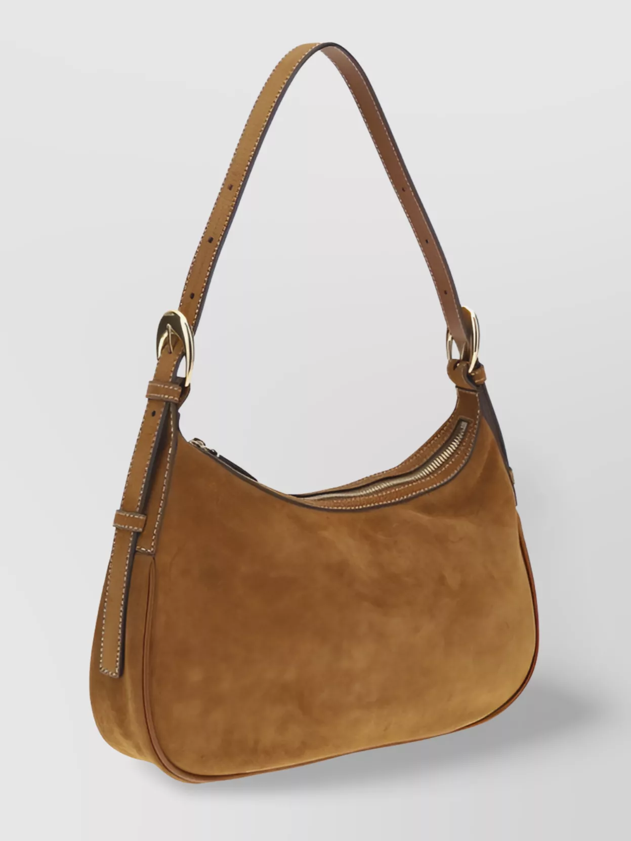 Staud Adjustable Pine Shoulder Bag With Suede Finish