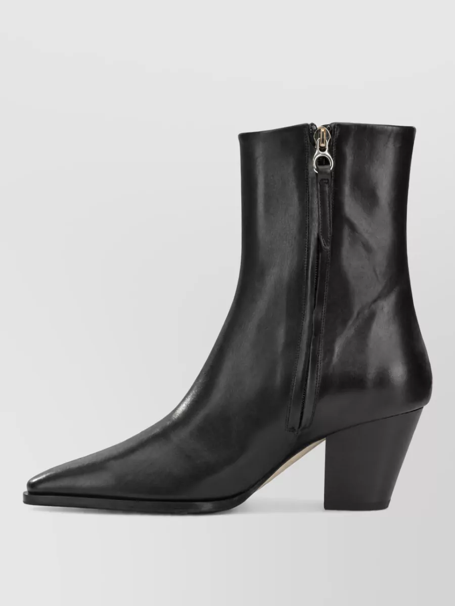 Aeyde Leather Zippered Ankle Boots