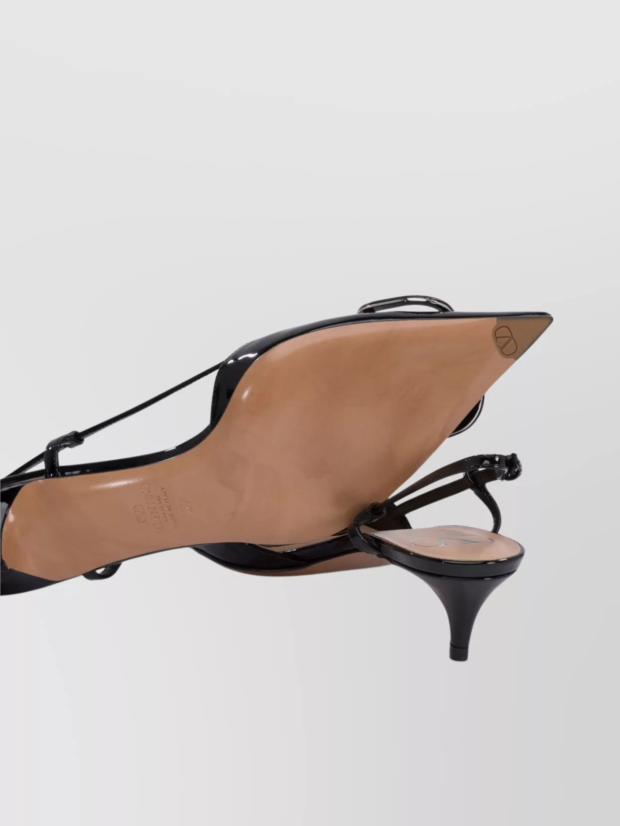 Valentino Bow Detail Kitten Heel Pumps With Pointed Toe