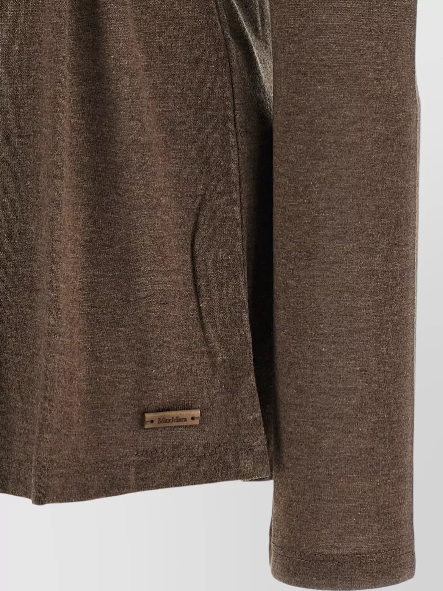 Max Mara Silk Blend Belted Long Sleeve Cardigan